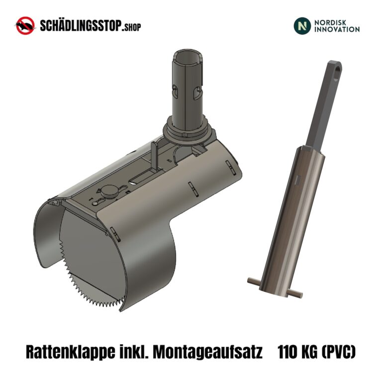 Rattenklappe TX11 Ø 100 cm Beton / Ø 110 cm KG (PVC) inkl. Montageaufsatz