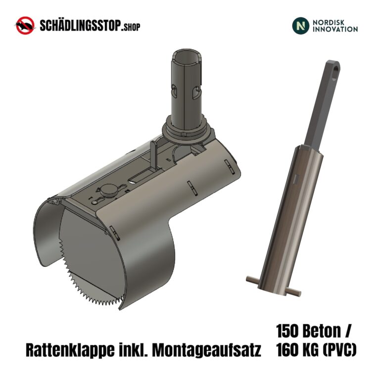 Rattenklappe TX11 Ø 150 cm Beton / Ø 160 cm KG (PVC) inkl. Montageaufsatz