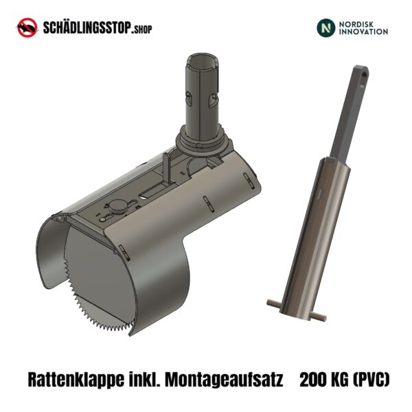 Rattenklappe TX11 PVC Ø 200 cm (KG) inkl. Montageaufsatz